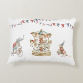 Cute Children Circus Carnival Animals Pattern アクセントクッション (裏面)