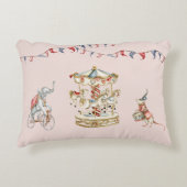 Cute Children Circus Carnival Animals Pattern アクセントクッション (正面)