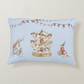 Cute Children Circus Carnival Animals Pattern アクセントクッション (裏面)