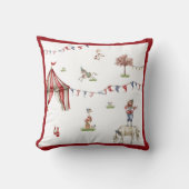 Cute Children Circus Carnival Animals Pattern クッション (正面)