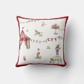 Cute Children Circus Carnival Animals Pattern クッション (裏面)