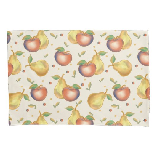 Cute Child's Apple Pear Pillow Case 枕カバー (正面)