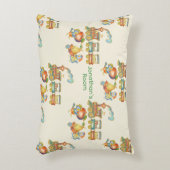 Cute Child's Bird Apple Train Accent Pillow アクセントクッション (正面(垂直))
