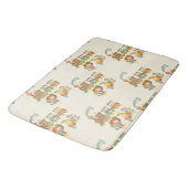 Cute Child's Bird Apple Train Bathmat バスマット (アングル)
