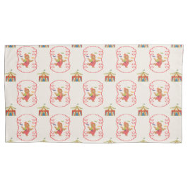 Cute Childs Circus Bear Framed Pillowcase 枕カバー
