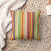 Cute Childs Circus Stripe Throw Pillow クッション (ブランケット)
