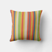 Cute Childs Circus Stripe Throw Pillow クッション (裏面)