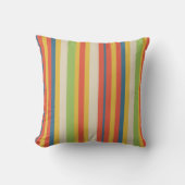 Cute Childs Circus Stripe Throw Pillow クッション (正面)