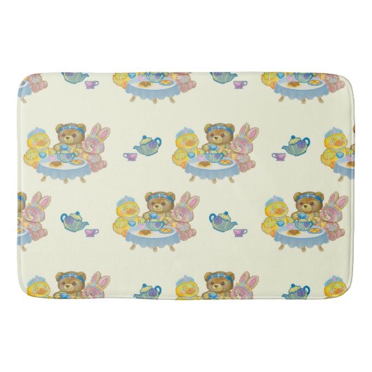 Cute Childs Toy Tea Party Bath Mat バスマット (正面)
