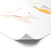 Cute Child's Watercolor Alphabet ポスター (角)