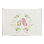 Cute Childs Wreath Bunny Pillowcase 枕カバー (裏面-右)