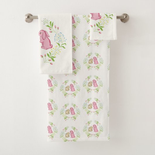 Cute Childs Wreath Bunny Towel Set バスタオルセット (インサイチュ)