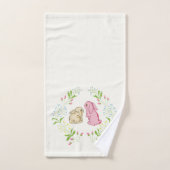 Cute Childs Wreath Bunny Towel Set バスタオルセット (ハンドタオル)