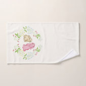 Cute Childs Wreath Bunny Towel Set バスタオルセット (ハンドタオル)