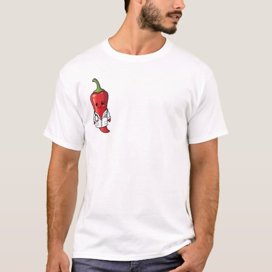 Cute Chili Pepper Doctor Character Tシャツ (正面)