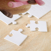 Cute Chill Capybara with Teddy Bear Jigsaw Puzzle ジグソーパズル (側面)