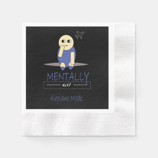 Cute Chimy Tired Vibe Dark Aesthetic Party Napkins 縁ありカクテルナプキン