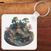 Cute Chinese Fantasy 3D Landscape Keychain キーホルダー (裏面)