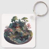 Cute Chinese Fantasy 3D Landscape Keychain キーホルダー (裏面)