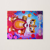 Cute Chinese Lion Dance Jigsaw Puzzle ジグソーパズル (横)