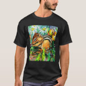 Cute Chipmunk Spring Flowers Animal Impressionist Tシャツ (正面)