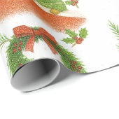 Cute Chipmunk with Pine Christmas ラッピングペーパー (ロールコーナー)