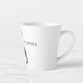 Cute Chocolate Brown Teddy Bear カフェラテマグ (右)