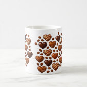 Cute Chocolate Hearts Mug - Sweet Candy Love Patte コーヒーマグカップ (中央)