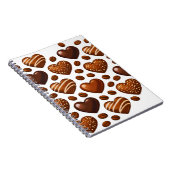Cute Chocolate Hearts Notebook - Candy Love Journa ノートブック (右側)