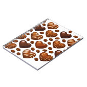 Cute Chocolate Hearts Notebook - Candy Love Journa ノートブック (左側)
