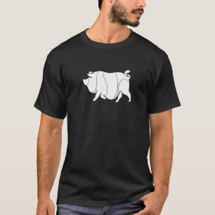 Cute choncer Pet Pig Stylized Minimal for pig fans Tシャツ
