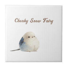 Cute Chonky Snow Fairy Shima Enaga Bird タイル