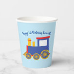 Cute Choo-Choo Kids 1st Birthdayパーティー 紙コップ<br><div class="desc">この可愛い電車の誕生日パーティーテーマは1歳にぴったりだ！チョオ素晴らしーが大好きな1歳の誕生日パーティーの子供のために！</div>