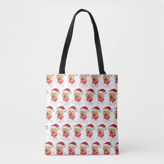 Cute Chow Chow Dog Christmas Pattern トートバッグ (正面)