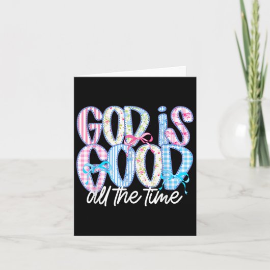 Cute Christian God Is Good All The Time Jesus Coqu カード (正面)