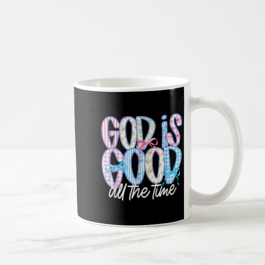 Cute Christian God Is Good All The Time Jesus Coqu コーヒーマグカップ (右)