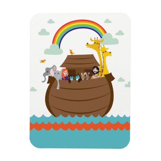 Cute Christian Kids Magnet Bible Story Noah’s Ark マグネット (縦)