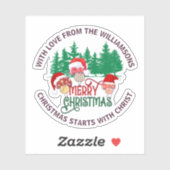 Cute Christian MERRY CHRISTMAS Mushroom シール (シート)