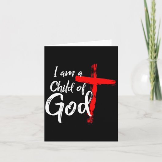 Cute Christian Salvation Quote Gift I Am A Child O カード (正面)