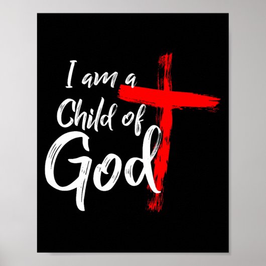 Cute Christian Salvation Quote Gift I Am A Child O ポスター (正面)