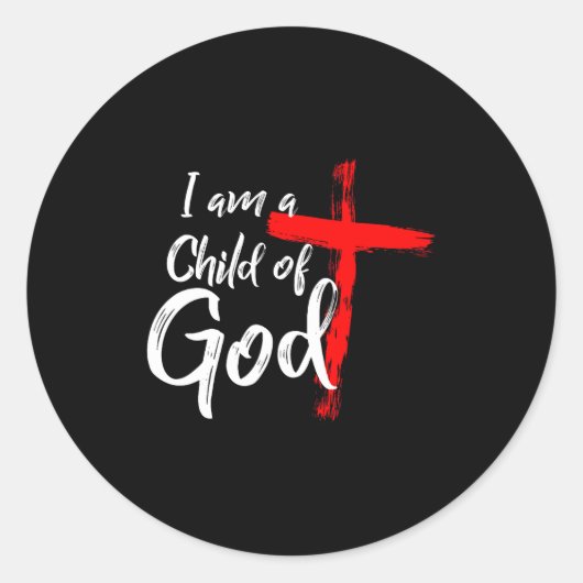 Cute Christian Salvation Quote Gift I Am A Child O ラウンドシール (正面)