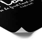 Cute Christian Valentines Day Women Bible Verse He ポスター (角)