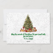 Cute Christmas 3 Photo Collage Holiday Card 2025 シーズンカード (裏面)