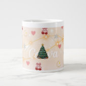 Cute Christmas Aesthetic Mug ジャンボコーヒーマグカップ (正面)