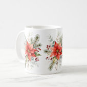 Cute Christmas Animals Illustration コーヒーマグカップ (正面左)