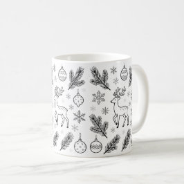 Cute Christmas Animals Illustration mugs コーヒーマグカップ
