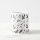 Cute Christmas Animals Illustration mugs コーヒーマグカップ (中央)