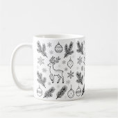 Cute Christmas Animals Illustration mugs コーヒーマグカップ (左)