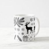 Cute Christmas Animals Illustration mugs コーヒーマグカップ (正面右)