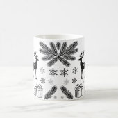 Cute Christmas Animals Illustration mugs コーヒーマグカップ (中央)